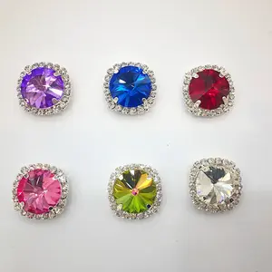 Drop Crystal Buckle Claw Drill Hair Accessories Headwear Footwear Accessories Multi-Specification Color Diamond Buckle Wholesale