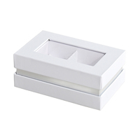 Boîte à chocolat miniature personnalisée biodégradable, design personnalisé, 4 à 6 pièces, emballage de luxe avec boîte transparente en PVC