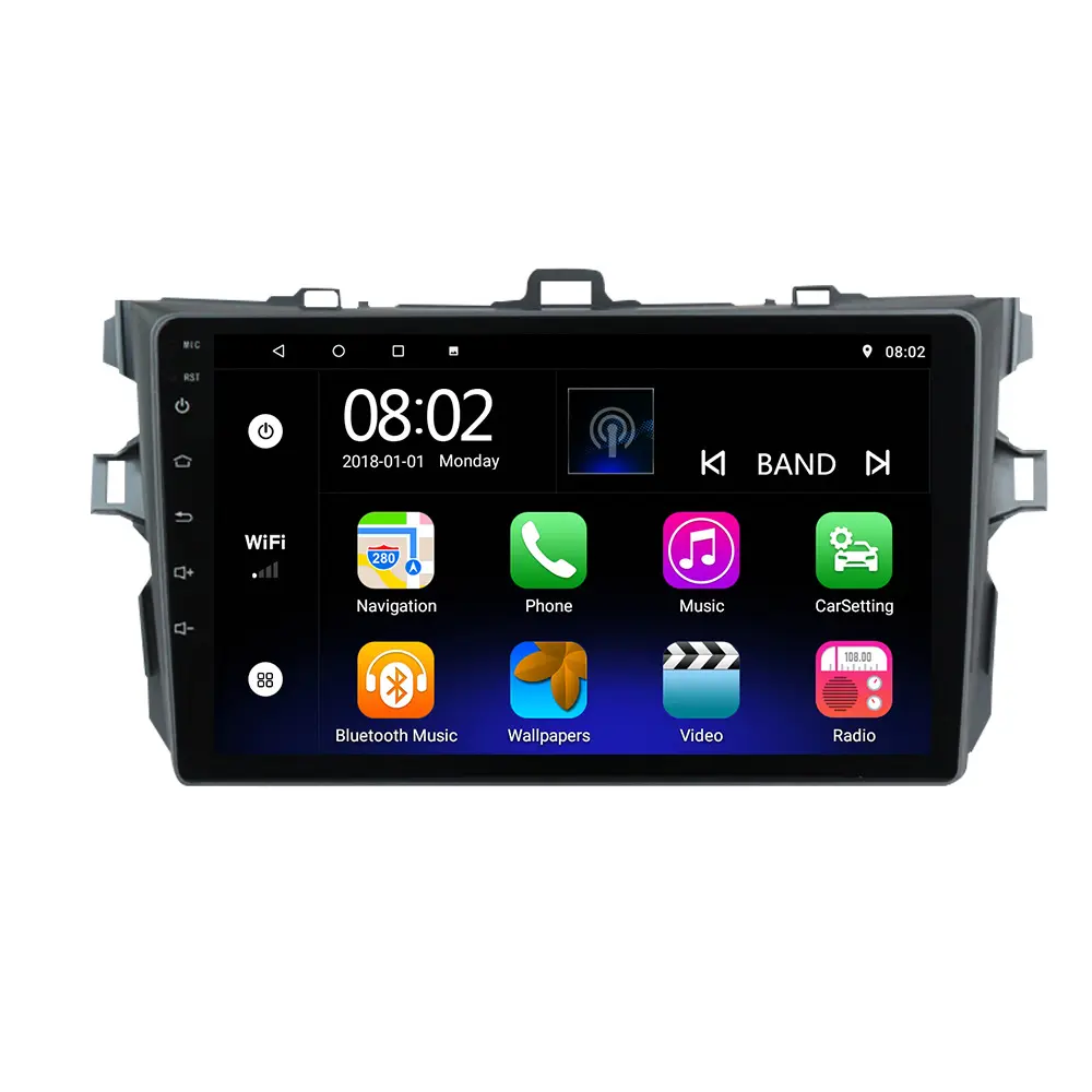 Android 11 2.5D ekran araç DVD oynatıcı oynatıcı Toyota Corolla için E140/150 2008 2009 2010 2011 2012 2013 2 + 32GB GPS radyo RDS