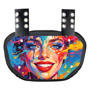 Protectores de Espalda para Fútbol Americano Personalizados para Jóvenes y Adultos, Almohadillas Protectoras de Espalda Baja de Alta Resistencia a Impactos, con Solapas Negras - Product Image 2