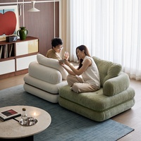 Ensemble de canapés de salon Zayshine, style nordique moderne, tissu en velours blanc, 3 places, modulaire, appartement, villa, combinaison libre, canapé tatami