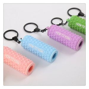 Creative <b>Personality</b> Yoga Foam Sleeve Shape Rubber <b>Keychain</b> Bag Accessories Pendant Gift Decorations Custom Color Logo - Product Image 2