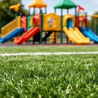 Césped Artificial Parcslope para Parques Infantiles, Alfombra Sintética Suave de Alta Drenabilidad para Jardines de Infancia, OEM