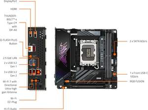 กิกะไบต์ Z890I AORUS อัลตร้าคอร์ (ชุดที่<span class=keywords><strong>2</strong></span>) LGA1851 2X DDR5 Mini-ITX <span class=keywords><strong>M</strong></span>.<span class=keywords><strong>2</strong></span> 5.0ธันเดอร์โบลท์4 WIFI7 <span class=keywords><strong>2</strong></span>.5GbE LAN ใหม่128GB - Product Image 3