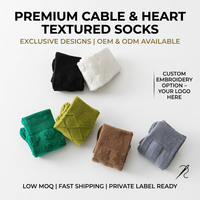 Chaussettes en coton douces et respirantes à logo personnalisé, texture 3D, en tissu éponge, OEM ODM, chaussettes décontractées, vente en gros, chaussettes chaudes d'hiver, chaussettes de sport