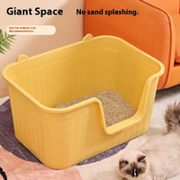 Prix d'usine pas cher bac à litière pour chat en plastique complet facile à nettoyer boîte à litière pour chat Poen Design grand bac à litière pour chat