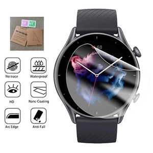 <span class=keywords><strong>Protector</strong></span> de pantalla de cobertura completa para reloj inteligente <span class=keywords><strong>Amazfit</strong></span> <span class=keywords><strong>GTR</strong></span> <span class=keywords><strong>3</strong></span>/<span class=keywords><strong>3</strong></span> Pro, película protectora de hidrogel TPU suave y transparente - Product Image 5