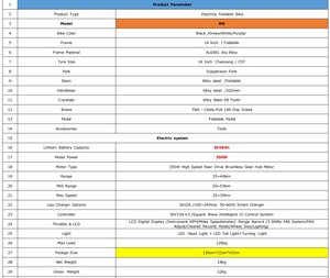 Bicicleta Eléctrica Plegable Mini 2023, 36V 350W, 7 Velocidades, Cuadro de Aleación de Aluminio, Batería de Litio Integrada, Horquilla con Suspensión, para Ciudad - Product Image 6