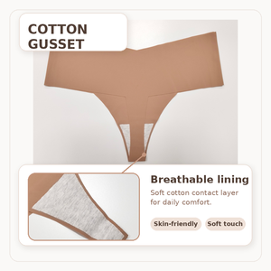 <span class=keywords><strong>Culotte</strong></span> Femme Taille Haute en Soie Glacée Sans Couture, Douce et Confortable, Couleur Unie, Coupe V, Tanga Une Pièce - Product Image 5