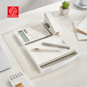 Niheshi Office Storage <b>Box</b> A4 Multi Layer <b>File</b> Holder Transparent Desktop Organizer Stackable for Desk Organization - Product Image 2