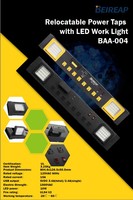 BAREP CULus Listeli 8 Prizli Metal Priz Çoğaltıcı, 90 Derece LED Çalışma Lambası ve 2 USB-A Girişi, 15A 125V, Atölye ve Garajlar İçin