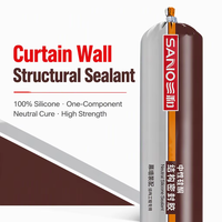 SANVO Mastic silicone neutre monocomposant à module élevé, résistant aux intempéries, adhésif pour murs-rideaux de construction CE