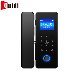 Serrure <span class=keywords><strong>de</strong></span> contrôle d'accès intelligente pour porte vitrée sans cadre avec application Wi-Fi, prise en charge cloud, étanche, déverrouillage par empreinte digitale, carte et <span class=keywords><strong>mot</strong></span> <span class=keywords><strong>de</strong></span> <span class=keywords><strong>passe</strong></span> - Product Image 1