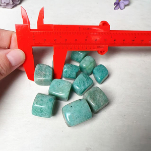 Pierre de guérison en amazonite naturelle polie semi-précieuse, en forme de cube, pour la décoration - Prix de gros - Product Image 2