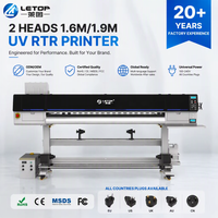 Imprimante jet d'encre industrielle UV grand format LETOP 1,6 m 1,9 m pour autocollants et affiches en vinyle