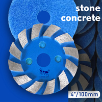 Disque de meulage diamanté en métal LITTLE ANT de 4 pouces pour sols, plaque de polissage pour béton, meuleuse d'angle, terrazzo