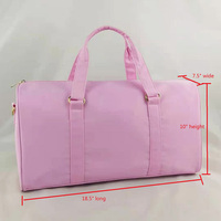 Sacs de sport en nylon grande capacité pour l'entraînement, sacs de voyage en gros pour femmes et hommes, sacs de week-end roses et noirs, sacs de voyage pour la nuit