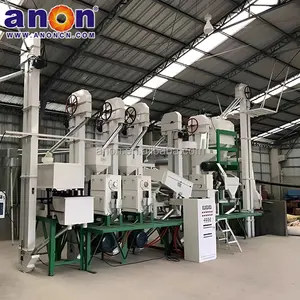 ANON 30-40 टीपीडी स्वचालित पूर्ण चावल मिल संयंत्र उत्कृष्ट प्रदर्शन औद्योगिक चावल हलर