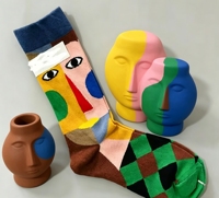 Calcetines de Algodón Casuales con Diseño Divertido de Marvel Anime Funky Crew, Calcetines Personalizados con Letras Divertidas para Hombre y Mujer, Novedad Otoñal