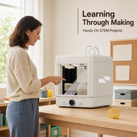 Imprimante 3D WandGo blanche pour la maison, l'école et les projets créatifs, machine d'impression 3D de bureau pour enfants, artisans et l'éducation