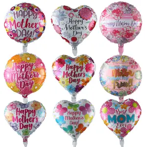 Balon Hari Ibu 18 inci balon Foil karangan bunga celemek dekorasi ulang tahun adegan balon Hari Ibu Selamat siang