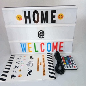 A4 RGB Color Changing letters lightbox Acrylic Cinema DIY Home Art trang trí nội thất hộp đèn mini Cinema lightbox - Product Image 1