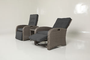 Joyeleisure ensemble chaise et Table inclinable en <span class=keywords><strong>Alu</strong></span>, mobilier de bistrot d'extérieur, de jardin en rotin, 3 pièces - Product Image 2