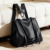 Sac à dos rétro en cuir pleine fleur grande capacité, souple et tendance, style universitaire, sac de voyage à bandoulière, sac à double sangle pour l'épaule