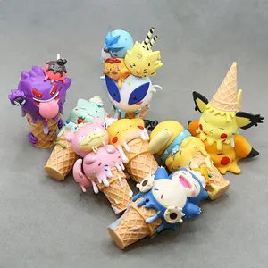 8-teiliges Set aus PVC Pokemon Pickachu Genagr niedliche Anime-Figur für Sammlungsdekoration Modell-Spielzeug