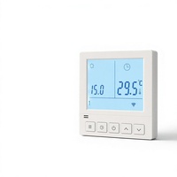 TELIN AC819F WiFi RS485 Termostat Kipas Digital 220V ON/OFF Persegi 86x86mm untuk Hotel Villa Apartemen Ruang Sauna