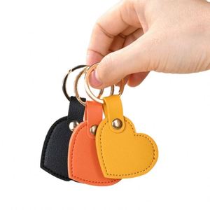 Creative Heart-Shaped Car Key Ring Love Leather Keychain Metal Pendant PU Leather Key Chain Decoration Accessories Small Gift - Product Image 4