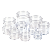 Pot cosmétique mini PS transparent de 3ml/5ml/10ml/15ml/20ml/30ml pour crème contour des yeux, crème pour les mains, idéal pour les voyages