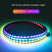 Bande lumineuse LED 24V pour voiture, camionnette et camion, à effet d'illusion coloré, haute luminosité, type défilant