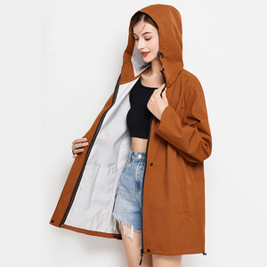 Lightweight <strong>Raincoat</strong> <strong>Women's</strong> Rain Jacket Hooded Windbreaker Trench Coat Waterproof Rainwear Travel Outdoor - Product Image 2
