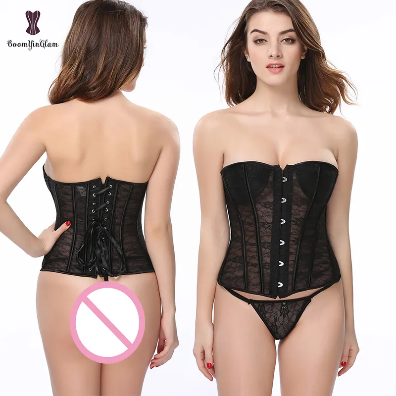 Mais vendidos em aliexpress china fabricante atacado bustier espartilhos 14 aço modelador de corpo feminino