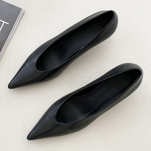 Nouvelles Chaussures à Talons Fins en Peau de Mouton <span class=keywords><strong>pour</strong></span> Femmes, Confortables à Enfiler, Idéales <span class=keywords><strong>pour</strong></span> le Travail et les Occasions Décontractées, en Cuir Véritable - Product Image 4