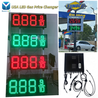 Pylône d'affichage LED extérieur pour station-service avec prix promotionnels 8888, panneau d'affichage de prix de carburant pour station-service