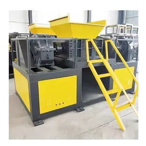 1500 kg/h Maquinaria de reciclaje de trituración de plástico Unidad de trituración de material industrial Máquina trituradora de material de desecho sólido Proveedor de PLC