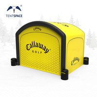 Enceinte de simulateur de golf gonflable portable, étanche et personnalisée, avec écran de frappe, installation rapide pour l'entraînement et la location