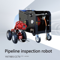 Robot d'inspection vidéo pour canalisations industrielles, caméra PTZ, carte SD, CMOS, pour canalisations de 200 mm à 2000 mm, garantie 1 an