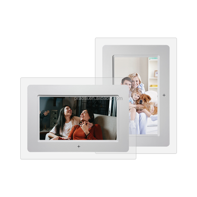 Pros 7" Acrylic Digital Photo Frame USB SD Card Pictures 1080P Videos Music HD Displays Remote Control Electronic Picture Frame