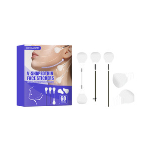 60PCS <span class=keywords><strong>Face</strong></span> Lifting Sticker invisibile traspirante Soft patch autoadesivo a forma di V <span class=keywords><strong>Face</strong></span> Chin <span class=keywords><strong>Lift</strong></span> Tape per il trucco per la cura della pelle - Product Image 1