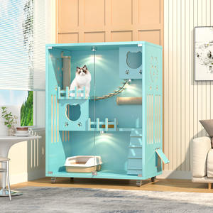 Villa de <span class=keywords><strong>chat</strong></span> domestique en bois massif cadre d'escalade de <span class=keywords><strong>chat</strong></span> <span class=keywords><strong>cage</strong></span> de <span class=keywords><strong>chat</strong></span> multicolore/maison en bois maison - Product Image 5