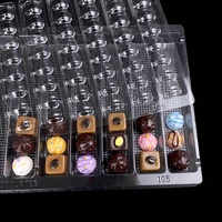 Plateau blister personnalisé 48 trous pour chocolats Truffes Conteneur d'emballage d'affichage en plastique PET transparent pour bonbons