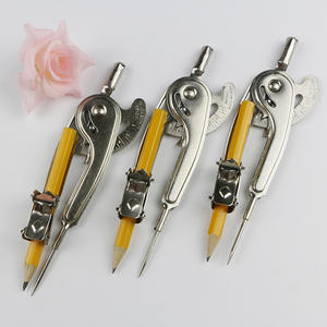 Compas de traçage en métal de haute qualité, simples, électro-plaqués au fer, fournis par l'usine, pour les étudiants, <span class=keywords><strong>couleur</strong></span> argent, sécurité, école/bureau - Product Image 6