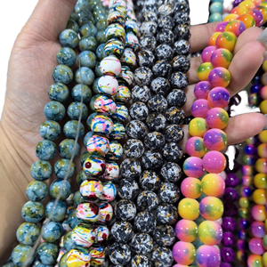 Perles en verre soufflé à la main de 10 mm, peintes à la main, de haute qualité, pour la fabrication de bijoux, meilleur prix, vente chaude - Product Image 4