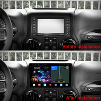 Penhui pemutar DVD mobil Android, untuk Jeep Wrangler 3 JK 2010 - 2018 Radio navigasi GPS Audio Video CarPlay DSP Multimedia 2