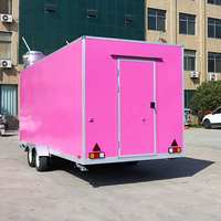 Chammp Mini Remorque Alimentaire Compacte Remorquable, Chariot de Vente Mobile Portable, Petite Cuisine pour Bubble Tea, Snacks et Week-ends