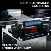 Imprimante UV hybride 6090 tendance 2026, format A1, machine UV DTF 2-en-1 avec table à vide pour l'impression sur étiquettes en cristal et sur bois acrylique
