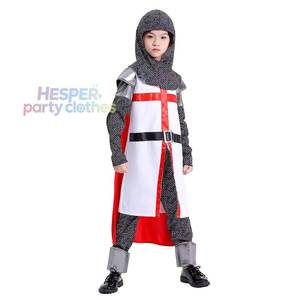 Robe de Chevalier Médiéval pour Enfant HP - Costume de Templier, Cape de Crusader, Tenue de Chevalier Renaissance pour Cosplay - Product Image 1
